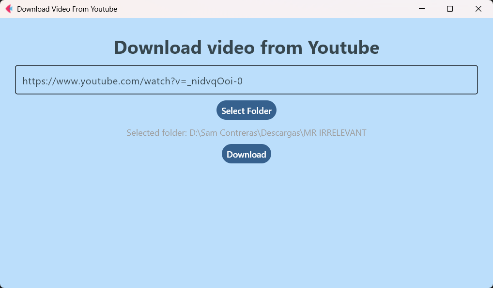 Download from youtube